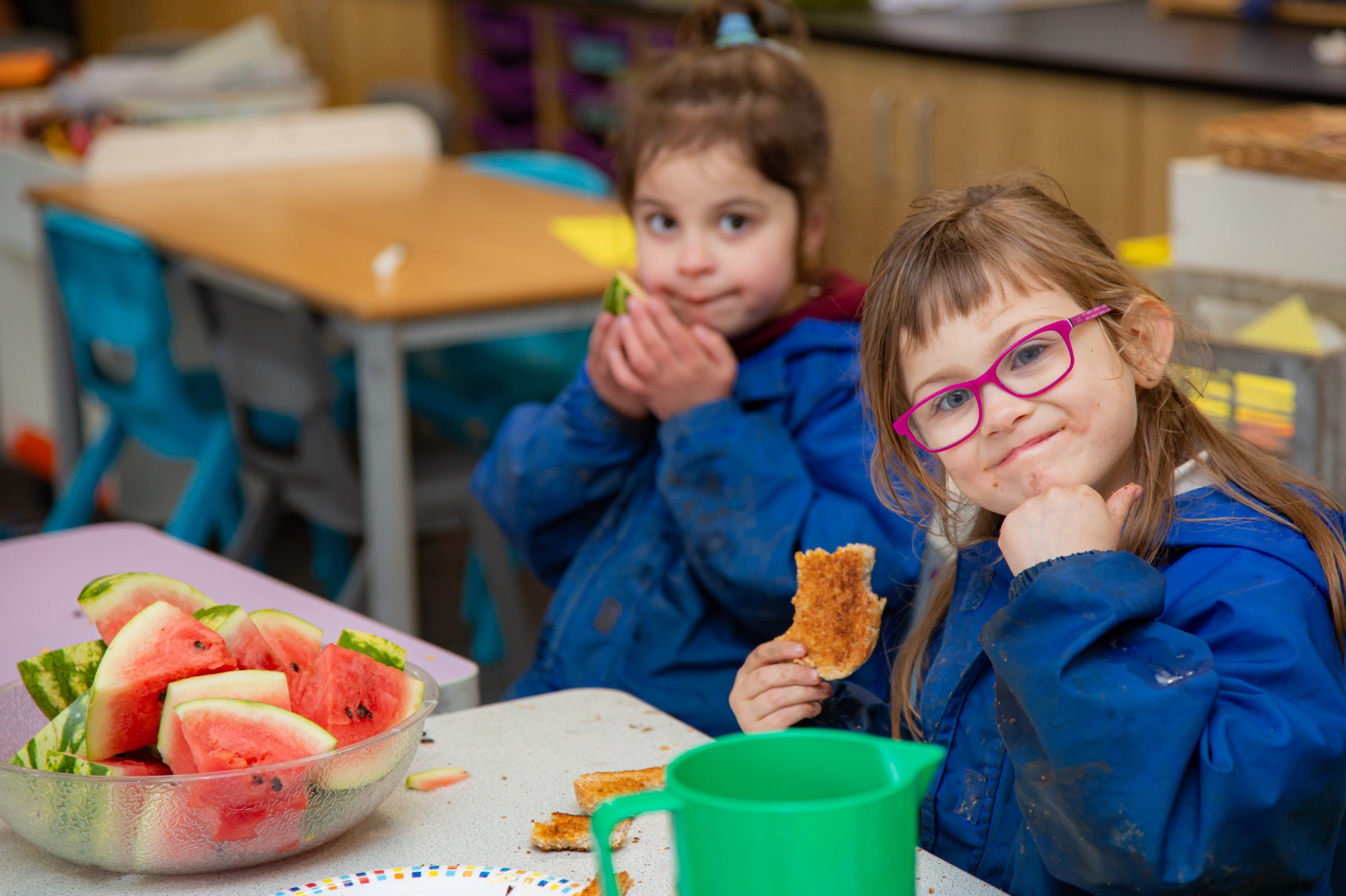 children having snack