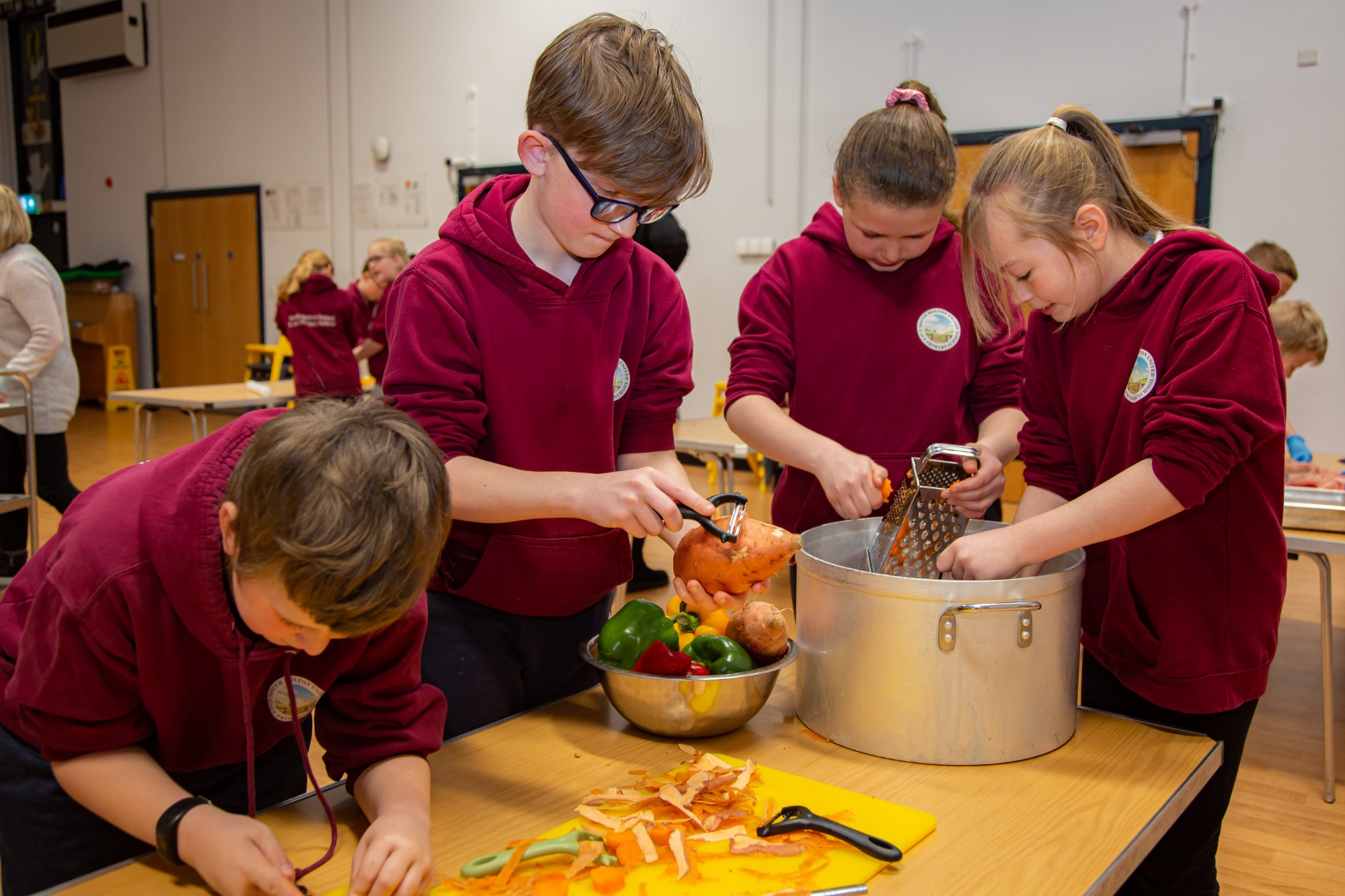 children cooking